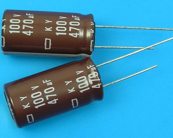 470uF/100V - 105°C Nippon KY kondenzátor elektrolytický, low ESR, long life - Kliknutím na obrázek zavřete