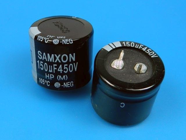 150uF/450V - 105°C Samxon HP kondenzátor elektrolytický - Kliknutím na obrázek zavřete