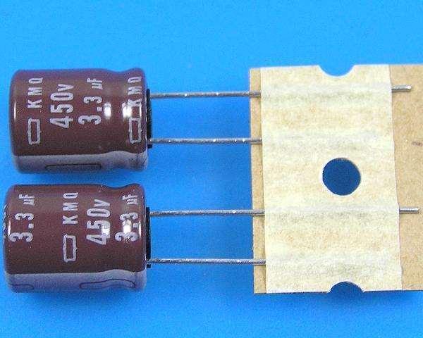 3,3uF/450V - 105°C Nippon KMQ kondenzátor elektrolytický - Kliknutím na obrázek zavřete