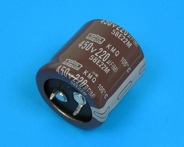 220uF/450V - 105°C Nippon KMQ kondenzátor elektrolytický - Kliknutím na obrázek zavřete