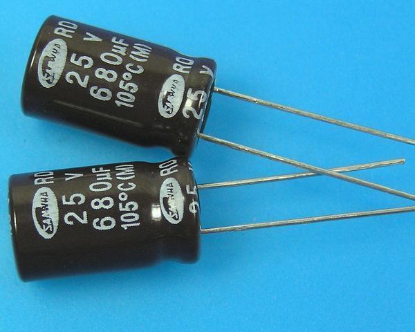 680uF/25V - 105°C Samwha RD kondenzátor elektrolytický - Kliknutím na obrázek zavřete