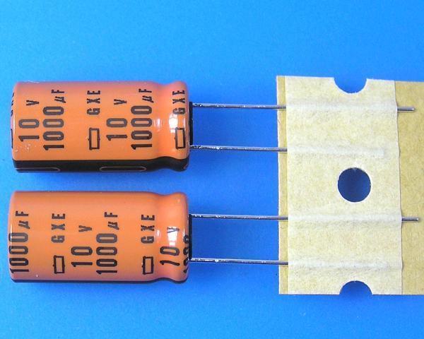 1000uF/10V - 125°C Nippon GXE kondenzátor elektrolytický high temperature, long life - Kliknutím na obrázek zavřete