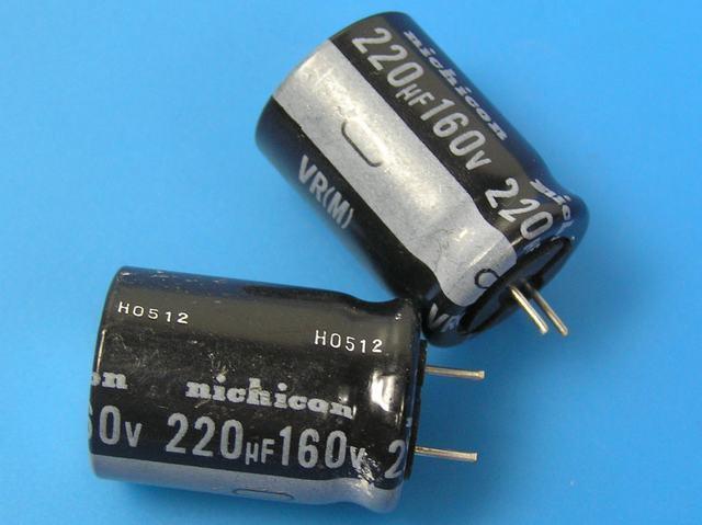 220uF/160V - 105°C Nichicon VR kondenzátor elektrolytický - Kliknutím na obrázek zavřete