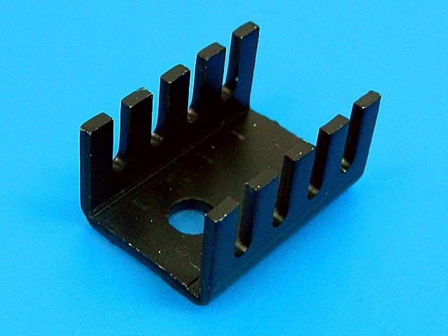 Chladič lisovaný TO220 černý HS-S02 rozměr 19x13,21x9,5mm - Kliknutím na obrázek zavřete