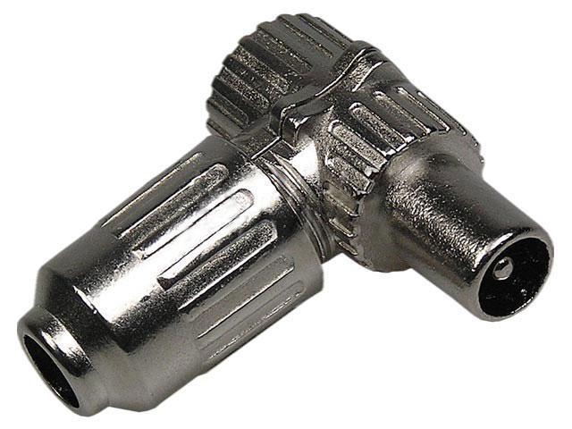 anténní IEC konektor kabelový samec úhlový - Kliknutím na obrázek zavřete
