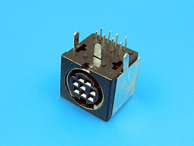 Konektor Mini DIN 8 pin zdířka / samice do plošného spoje - Kliknutím na obrázek zavřete