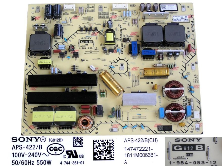LCD modul zdroj APS-422/B / 1-984-053-12 / POWER SUPPLY BOARD 147472221 - Kliknutím na obrázek zavřete