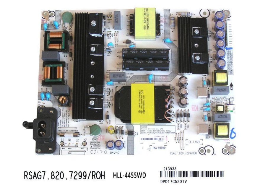 LCD modul zdroj Hisense H55NEC6506/ SMPS power unit RSAG7.820.7299/ROH /213933 - Kliknutím na obrázek zavřete