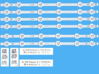 LED podsvit sada vestel 23283028 celkem 6 pásků 373mm / D-LED 4ks type-A 30085178 plus 2ks type-B-B 3008517