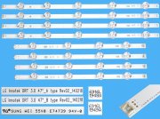 LED podsvit sada LG AGF78401001, AGF78400901AL celkem 8 pásků / DLED TOTAL ARRAY LC470DUE-FGA4 / AGF78400901 / AGF78401001