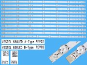 LED podsvit sada vestel 23443763 celkem 11 pa#225 sků 707mm / Vestel 650LED A-Type 30096961 plus Vestel 650LED B-Type 30096962