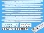 LED podsvit sada Changhong LB55061 celkem 12 pásků / DLED Backlight 55D3000/D2000 / LB-C550F14-E4-S-G1-DL6 / KPH200681A plus LB-C550F14-E4-S-G1-DL5 / KPH200682A