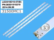 LED podsvit 636mm sada ChangHong celkem 3 kusy / LED Backlight 636mm - 10 D-LED, 30331510219, LED315D10-07