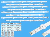 LED podsvit sada Philips 210BZ12D09339DH00L celkem 8 pásků 843mm / DLED TOTAL ARRAY 996598004491 / L1 6916L-1455B plus R1 6916L-1456B, L2 6916L-1457B plus R2 6916L-1458B