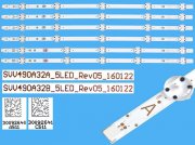 LED podsvit sada Vestel celkem 6 pásků 460mm / LED Backlight 460mm SVV490A32A_5LED A type 30092640 plus SVV490A32B_5LED B type 30092641