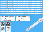 LED podsvit 533mm sada vestel 30099090 plus 30099091 celkem 7 pásků / LED Backlight 533mm 17DLB55NER1-A plus 17DLB55NER-B