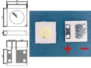 LED podsvit samostatná dioda 3535 / 3537 3V 1W UNI