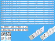 LED podsvit 707mm sada Vestel 23656103 celkem 11 kusů / DLED Backlight JL.D65071330-078AS-M_V02 plus JL.D65042330-078AS-M_V02/ 30098907 plus 30098908