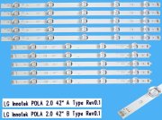 LED podsvit sada 848mm LG náhrada LG42LA celkem 10 pásků / DLED TOTAL ARRAY LG type LG INNOTEK POLA 2.0 42