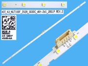 LED podsvit EDGE 462mm / LED Backlight edge 462mm - 28 LED BN96-45954A - LED3030 / LM41-00798A / AOT-43-NU7100F-2x28-3030C-28S1P / L1_RU7K_D3_CDM_S28(1)_R1.0_T40_100_LM41-00798A