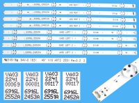 LED podsvit sada LG AGF79047302AL celkem 8 pásků / DLED TOTAL ARRAY AGF79047302 / 6916L-2452A, 6916L-2453A, 6916L-2551A / 6916L-2552A