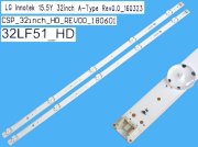 LED podsvit sada LG AGF79046301AL / AGF79046302AL celkem 2 pásky 590mm, 5LED / DLED TOTAL ARRAY 32LF51HD, 32LH51HD, EAV63192616 / LGD320N5 / EAV63192708