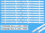 LED podsvit sada Panasonic celkem 10 pásků SV0420A88 4LED / LED BAAR SVV0420A88_Rev3_A_4LED_130930 plus SVV0420A88_Rev3_B_4LED_130930