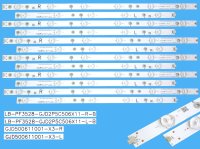 LED podsvit sada Sharp 50" celkem 12 pásků / DLED TOTAL ARRAY 500TT55 plus 500TT56 / TT5008T / LB-PF-3528-GJD2P5C506X11-R-B plus LB-PF-3528-GJD2P5C506X11-L-B / GJD500611001