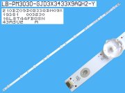 LED podsvit 840mm, 9LED / LED Backlight 840mm - 9 D-LED, LB-PM3030-GJD3X3433X9AQH2-Y / 43ASU2