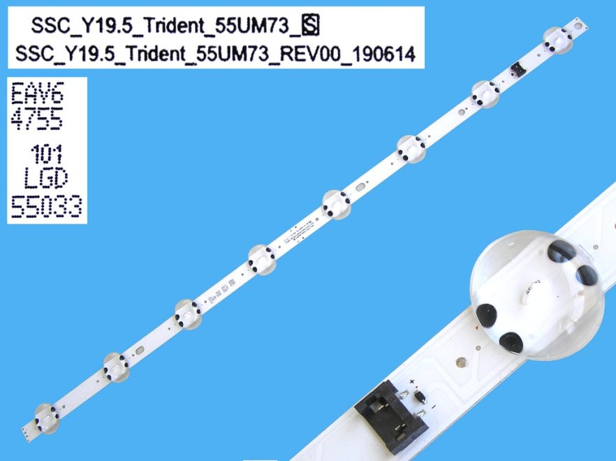 LED podsvit 582mm, 8LED / DLED Backlight 582mm - 8 D-LED, SSC_Y19.5_Trident_55UM73_REV00, EAV64755101 - Kliknutím na obrázek zavřete