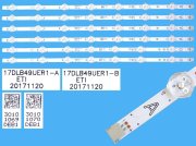 LED podsvit 460mm sada Vestel 17DLB49UER1 celkem 6 pásků / D-LED backlight 30101069 plus 30101070