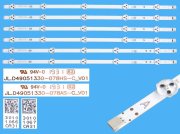 LED podsvit 460mm sada Vestel 50DRT celkem 6 pásků 460mm / D-LED backlight JL.D49051330-078 4ks type A 30101066 plus 2ks type B 30101067