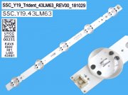 LED podsvit 424mm, 5LED / DLED Backlight 424mm - 5 D-LED, SSC_Y19_Trident_43LM63, EAV64592301 / LGD430B1