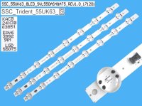LED podsvit 598mm sada LG AGF30214601 celkem 3 pásky / DLED Backlight SSC_Trident_55UK63 / SVL550AS4aAT5 - originál LG