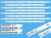 LED podsvit sada Thomson TOT-55D2900 celkem 8 pásků / DLED TOTAL ARRAY YHA-4C-LB5504-YH07J plus YHA-4C-LB5505-YH07J / 55HR330M05A8 V0 plus 55HR330M04B8 V00