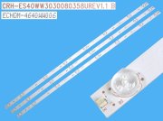 LED podsvit 782mm sada Thomson celkem 3 pásky / LED Backlight 8DLED, CRH-ES40WW3030080358UREV1.1B / ECHOM-4640WW006 Y150-M03-H-2 2161107B2C