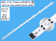 LED podsvit 715mm, 9LED / DLED Backlight 715mm - 9 D-LED, SSC_Y19_Trident_65UM73 / EAV64511901