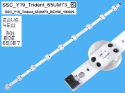 LED podsvit 715mm, 9LED / DLED Backlight 715mm - 9 D-LED, SSC_Y19_Trident_65UM73 / EAV64511901