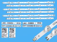 LED podsvit sada Samsung V07T-430SM celkem 6 pásků / LED Backlight 1304mm - V07T-430SMA-R0 plus V07T-430SMB-R0 / LM41-00885A/903A plus LM41-00886A/904A