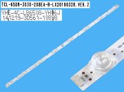 LED podsvit 590mm, 8LED Thomson 4C-LB6508-YH06J / DLED ARRAY TCL-65D8-3030-8EA-B-LX20190328 Ver.2 / YHE-4C-LB6508-YH06J - část B