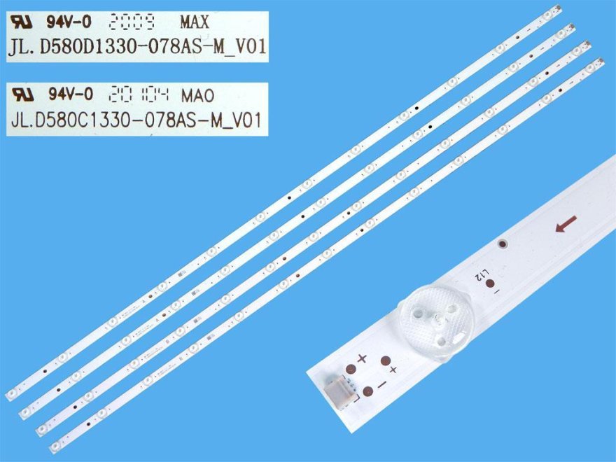 LED podsvit 1112mm sada Vestel celkem 4 pásky / D-LED backlight 58" 30103397 plus 30103398 / JL.D580C1330-078AS-M_V01 plus JL.D580D1330-078AS-M_V01 - Kliknutím na obrázek zavřete