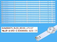 LED podsvit sada Sony náhrada SVA650A74_REV01 celkem 12 pásků / DLED TOTAL ARRAY SVA650A74_5LED_Rev01_171127