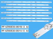 LED podsvit sada LG 55UJ63V2 celkem 8 pásků / DLED TOTAL ARRAY LC550EGJSKA4 / RF-AZ550E30-0501A-12 A4 plus RF-AZ550E30-0601B-12 A4