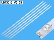 LED podsvit sada Philips LB43015 V0_03 AL celkem 5 pásků 850mm / DLED TOTAL ARRAY LB43015V003