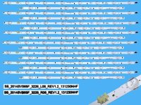 LED podsvit sada Samsung celkem 16 pásků / LED Backlight Assy BN96-30435A plus BN96-30436A náhrada / 2014SVS65F_3228_L08 plus 2015SVS65F_3228_R06