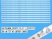 LED podsvit 850mm sada Thomson 4C-LB7507-ZM05J celkem 12 pásků / DLED TOTAL ARRAY MPEG GIC75LB08_3030F2.1D_V1.1 / 4C-LB7507-ZM05J náhradní výrobce