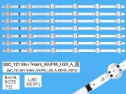 LED podsvit 610mm sada LG AGF30110402 celkem 7 kusů / DLED Backlight SSC_Y21_Slim Trident_55UP80_LGD_A - originál LG