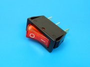 Vypínač kolébkový Ninigi RSI1013C3RD červená ON-OFF