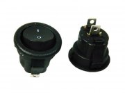 Vypínač kolébkový miniaturní kulatý CA MR5110R5NBB černý ON-OFF