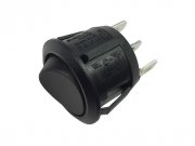 Přepínač kolébkový kulatý, černý, DS 059BWP, ON-ON